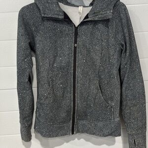 Lululemon Athletica Speckled Black and White Zip-Up